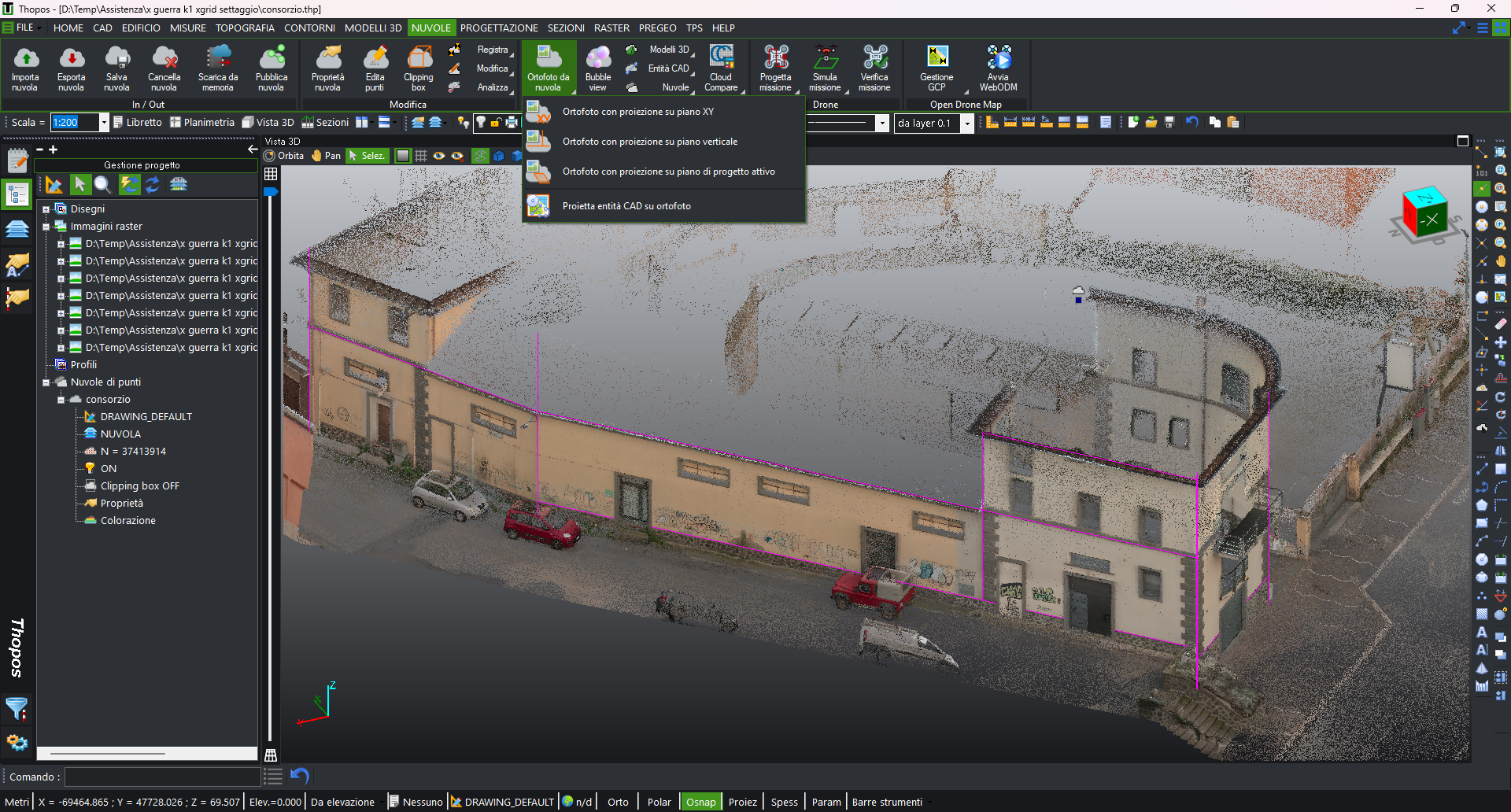 Screenshot nuvola di punti