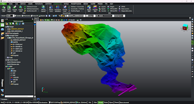 Screenshot modello 3D a triangoli